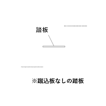 鉄骨階段踏板（W=1,000）_蹴込板なし/フローリング仕上